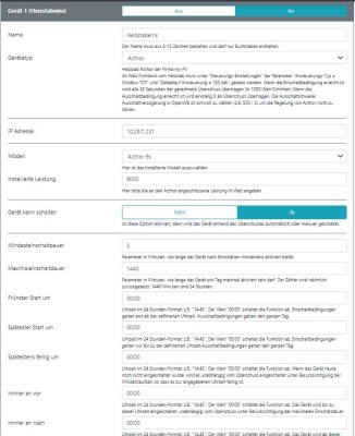 Heizstab config Teil 1