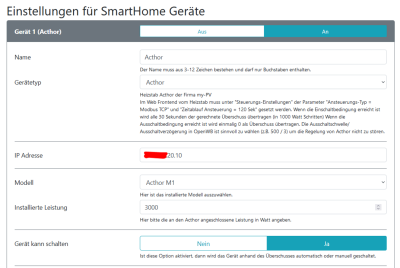 Einstellung SmartHome 2.0 Teil 1/4