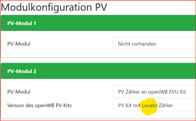 Bei Version muss Eastron SDM630 Zähler stehen !