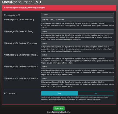 Konfiguration des HTTP Moduls