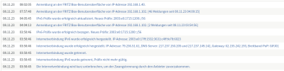 Log der DSL-Unterbrechung