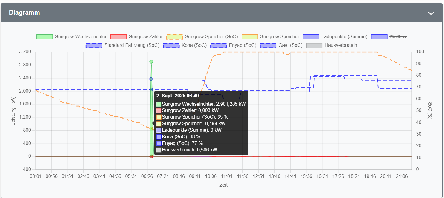 Peak in der Tagesgrafik