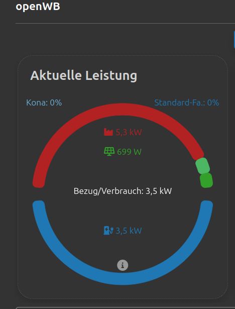Anzeige fehlt grau der Hausverbrauch